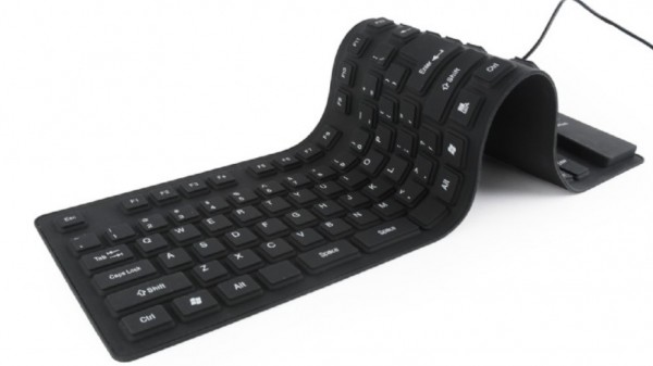 Gembird KB-109F-B fleksibilna USB tastatura, US, sa OTG adapterom