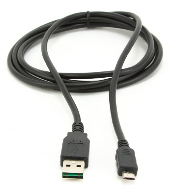Gembird CC-mUSB2D-1M USB-A na Micro-USB kabl, reverzibilni USB-A, 1 m, crni