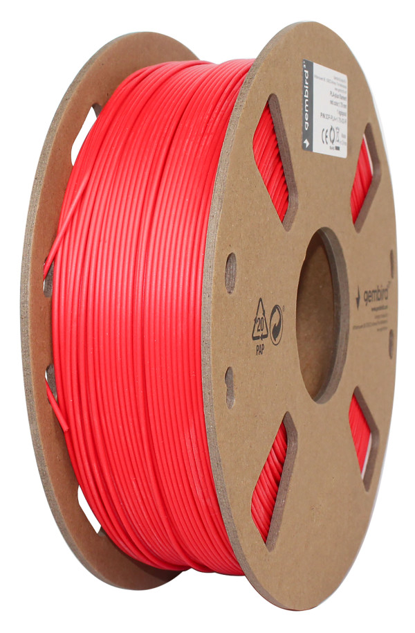 Gembird 3DP-PLA1.75-01-FR PLA filament, 1,75 mm, 1 kg, jarko crveni