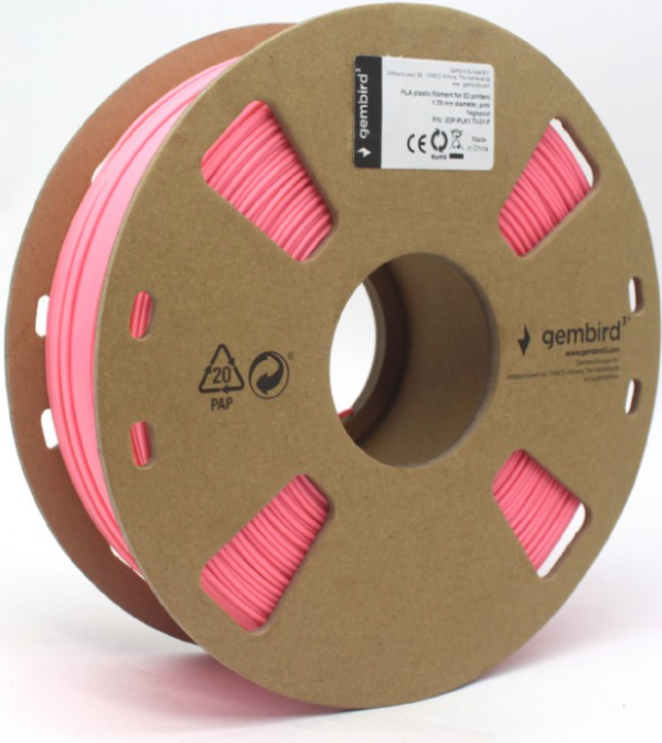 Gembird 3DP-PLA1.75-01-P ružičasti PLA filament 1,75 mm, 1 kg