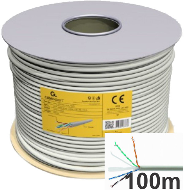 Gembird UPC-6004SE-SOL/100 Cat6 UTP mrežni kabl CCA punog preseka, kotur 100 m