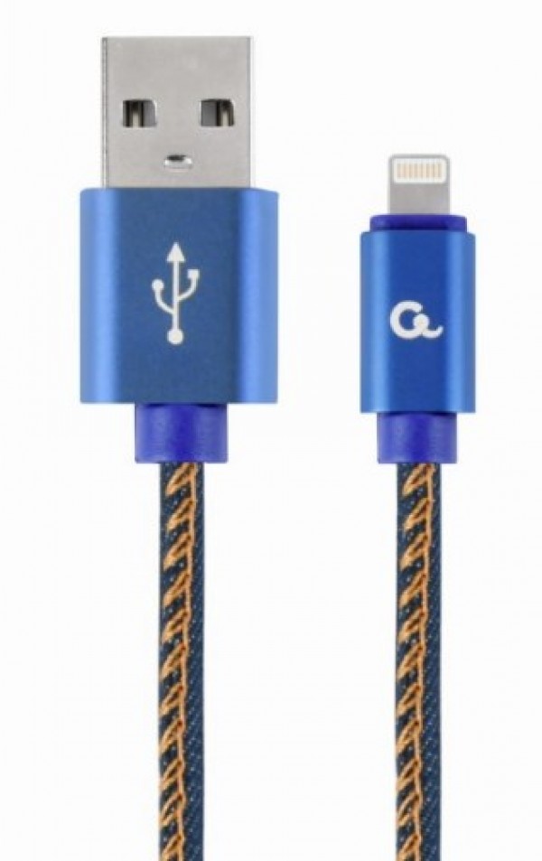 Gembird CC-USB2J-AMLM-1M-BL plavi denim USB-A na Lightning kabl, 1 m