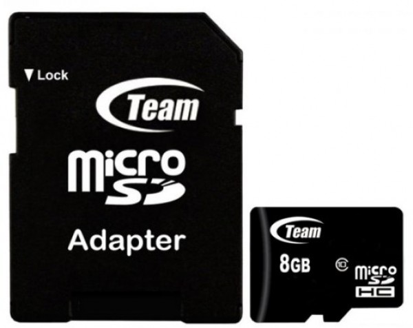 TeamGroup TUSDH8GCL1003 microSDHC kartica 8 GB Class 10 sa SD adapterom