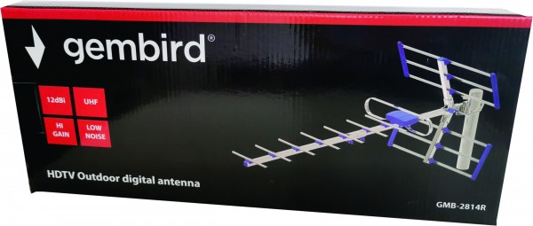 Gembird GMB-2814R spoljna UHF TV antena 12 dB, 84 cm
