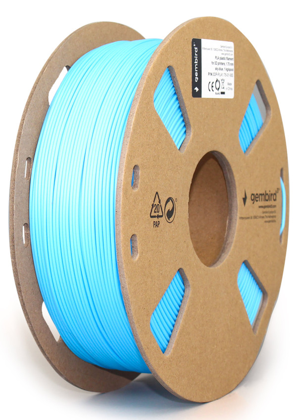 Gembird 3DP-PLA1.75-01-BS nebeskoplavi PLA filament 1,75 mm, 1 kg