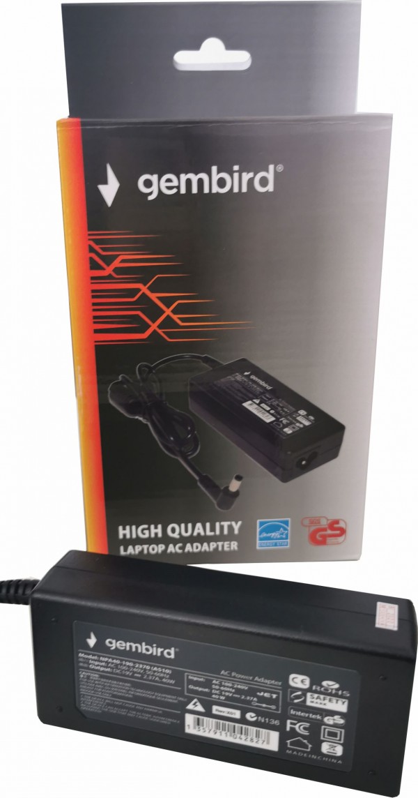 Gembird NPA65-190-3420 AC08 punjač za laptop 65 W, 19 V