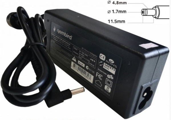 Gembird NPA65-185-3500 HP06 punjač za laptop, 65 W, 4,8 × 1,7 mm