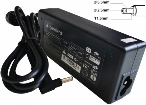 Gembird NPA65-200-3250 (IB03) punjač za laptop, 65 W, 5,5 × 2,5 mm