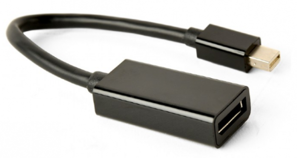 Gembird A-mDPM-DPF4K-01 crni Mini DisplayPort na DisplayPort adapter, 4K 30 Hz