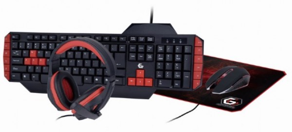 Gembird GGS-UMG4-02 gejming komplet 4 u 1, US tastatura i miš 2400 dpi