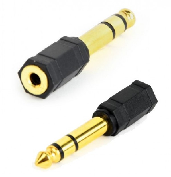 Gembird A-6.35M-3.5F stereo audio adapter, 6,35 mm na 3,5 mm