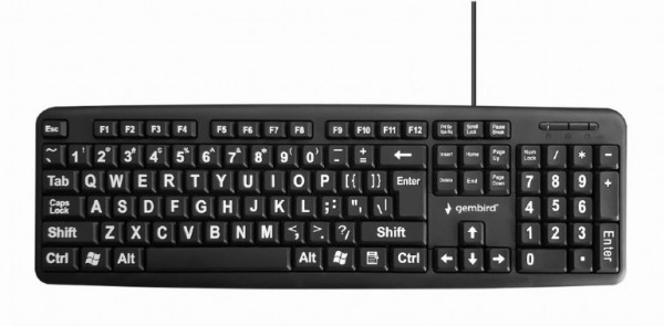 Gembird KB-US-103 USB tastatura US layout sa velikim slovima