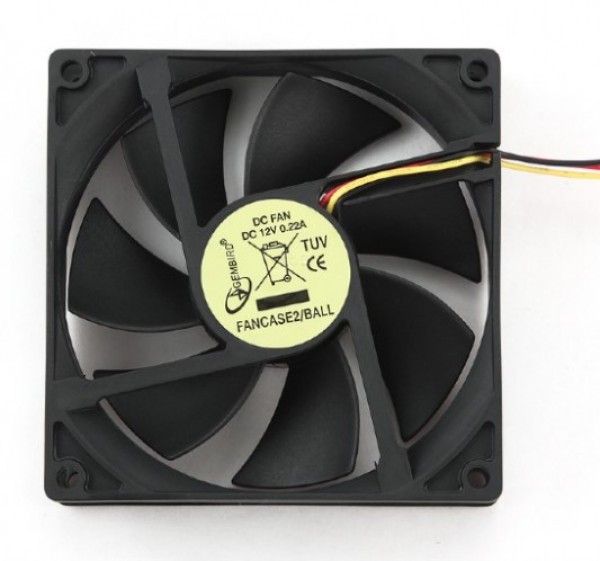 Gembird FANCASE2/BALL ventilator za kućište 90 mm, kuglični ležaj, 3-pinski