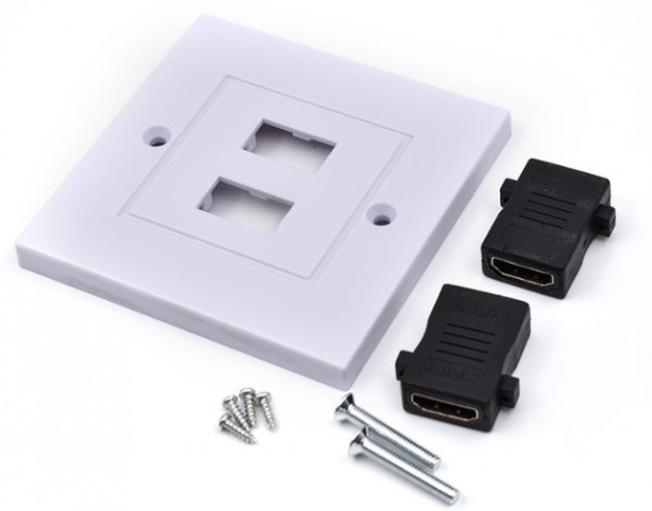 Kettz HU-K100 dupla HDMI zidna utičnica, bela