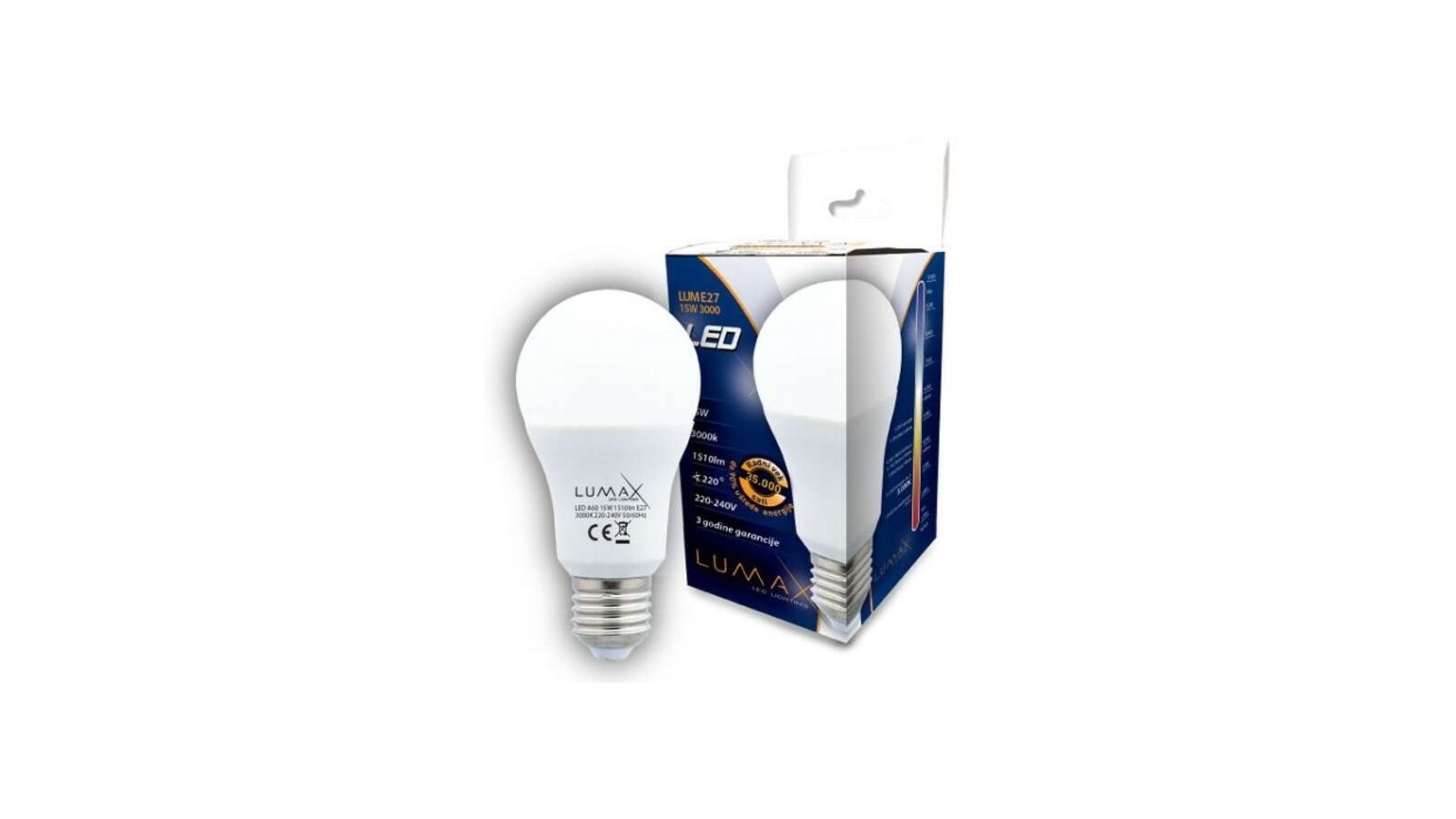 Lumax LUME27-15W LED sijalica E27, 3000K, 1510 lm