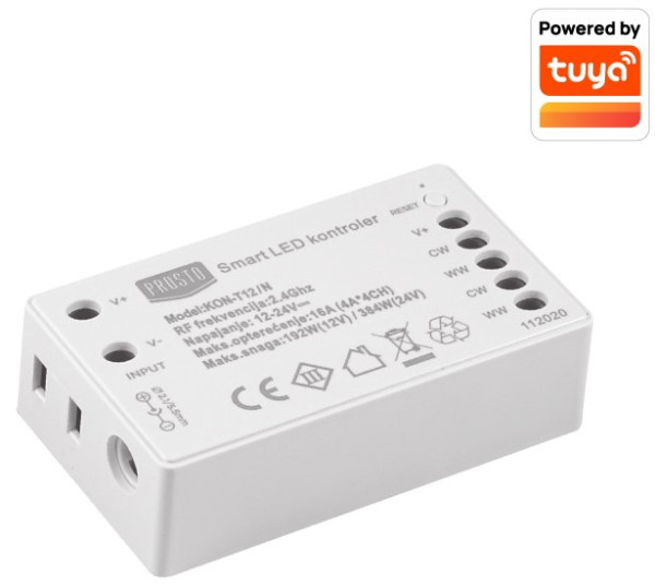 PROSTO KON-T12/N Wi-Fi CCT LED kontroler 12–24 V