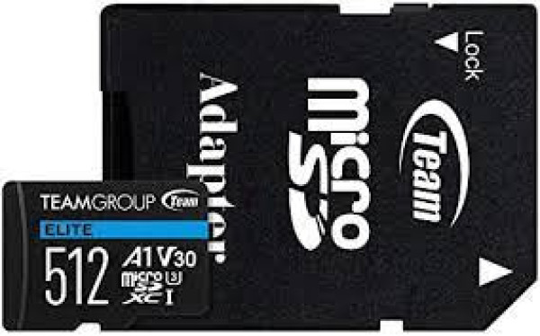 TeamGroup ELITE A1 microSDXC 512GB UHS-I U3 V30 sa SD adapterom