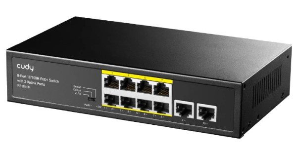 Cudy FS1010P 10-portni Fast Ethernet PoE+ svič, 120 W
