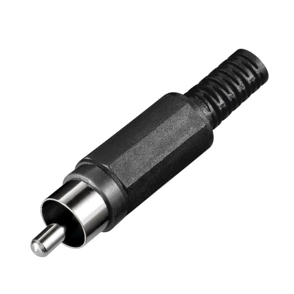 RCA11 mono RCA utikač, crni