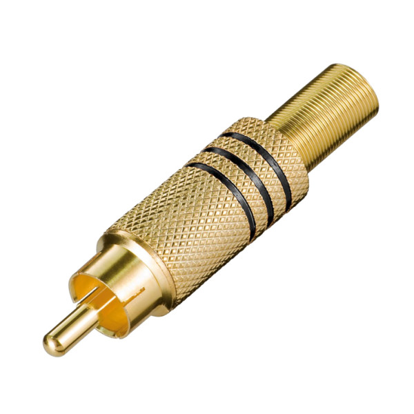 RCA11G pozlaćeni metalni mono RCA utikač