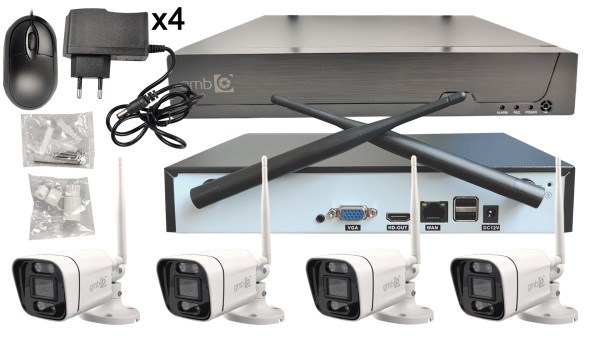 Gembird CAM-IP3MP-WiFiKITXM4 WiFi komplet video-nadzora sa 4 IP kamere 3 MP