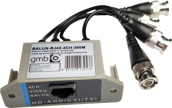 Gembird četvorokanalni RJ45 video balun do 300 m