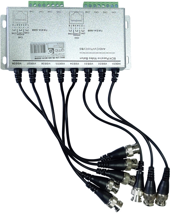 Gembird BALUN RJ45-8CH-300M pasivni video balun za 8 kamera do 5 MP