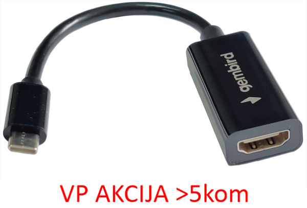 Gembird A-CM-HDMIF-03 USB-C na HDMI adapter kabl, 11 cm, 4K@30 Hz