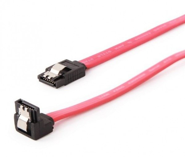 Gembird SATA III data kabl 30 cm sa ugaonim konektorom i metalnim kopčama