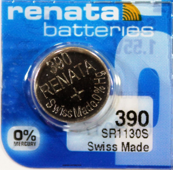 Renata 390 SR1130SW srebro-oksidna baterija za sat, 1,55 V