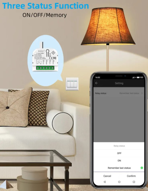 Gembird SMART-2GANG Tuya Wi-Fi dvokanalni pametni relejni modul