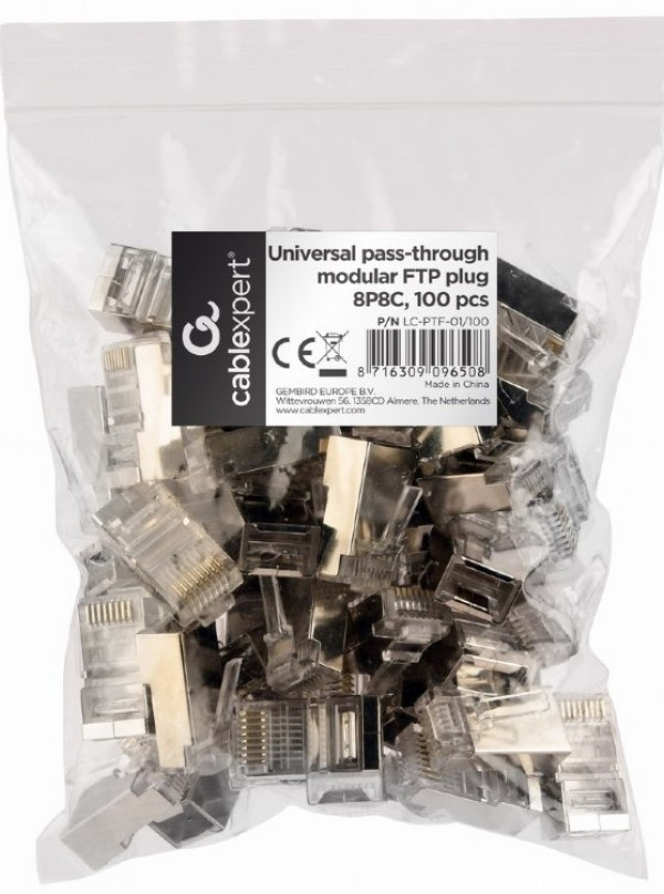 Gembird LC-PTF-01/100 FTP RJ45 prolazni konektori, 100 kom