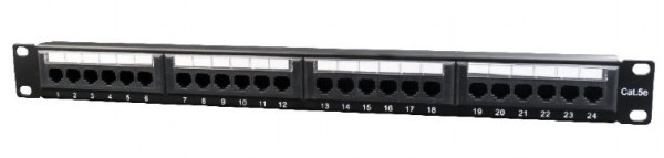 Gembird NPP-C524CM-001 Cat5e patch panel, 24 porta, 1U