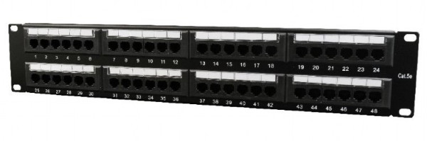Gembird NPP-C548CM-001 Cat5e patch panel, 48 portova, 1U