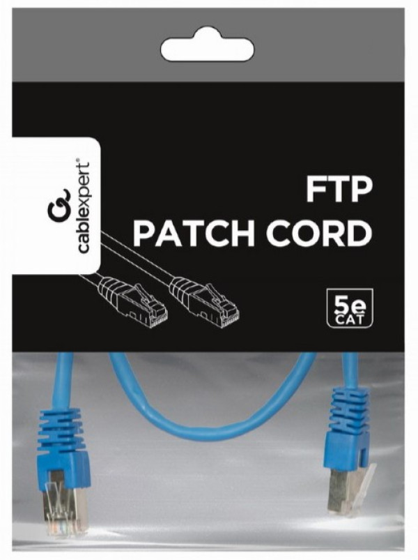 Gembird Cablexpert PP22-0.5M/B FTP Cat5e patch kabl, 0,5 m, plavi