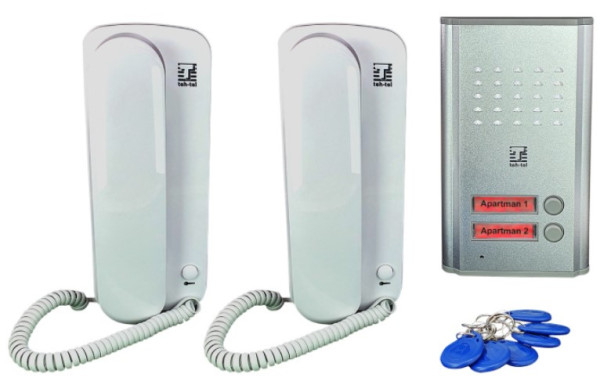 Teh-Tel SUPER STRONG 2 audio interfon sa RFID čitačem i 2 slušalice