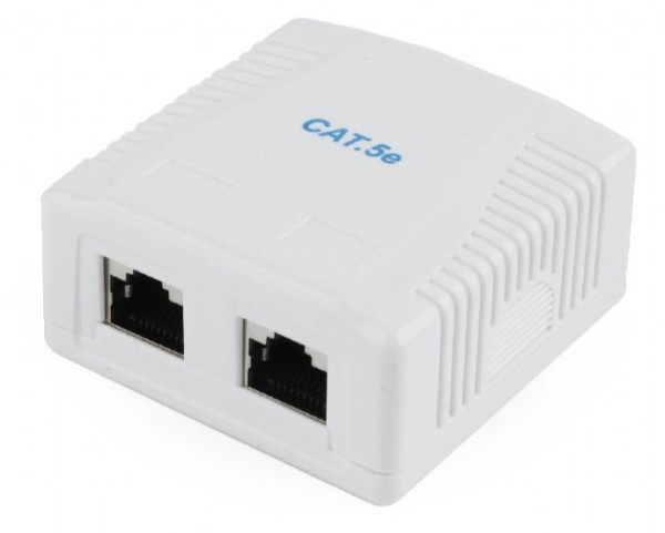 Gembird NCAC-2F5E-01 nadgradna CAT5e FTP mrežna kutija sa 2 RJ-45 porta