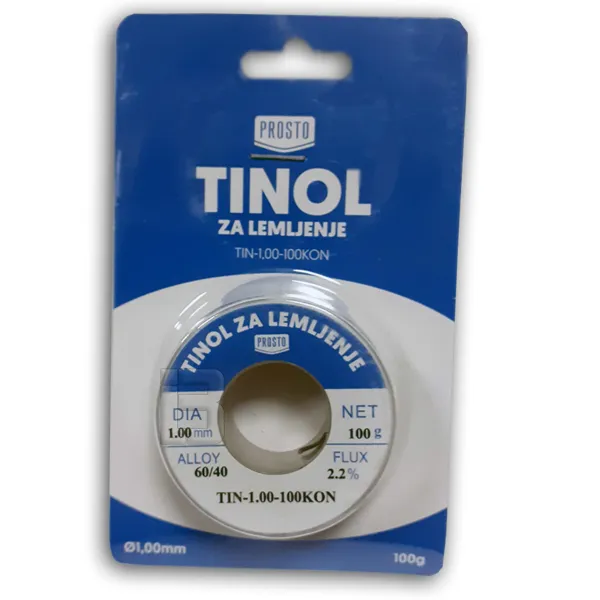 Tinol TIN-1,00-100KON Sn60/Pb40, žica za lemljenje 1 mm, 100 g