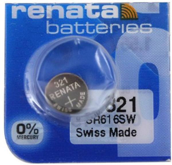Renata 321 srebro-oksidna baterija za sat, 1,55 V