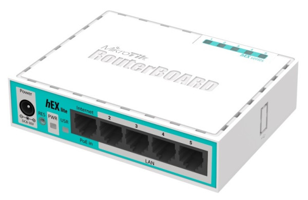 MikroTik hEX lite RB750r2 ruter sa 5 Ethernet portova
