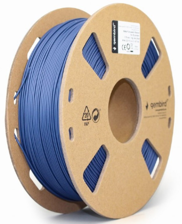 Gembird 3DP-PLA-01-MTNB mat PLA filament 1,75 mm, teget, 1 kg