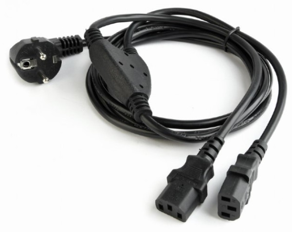 Gembird PC-186-ML6 Y razdelnik napajanja Schuko na 2 × C13, 2 m