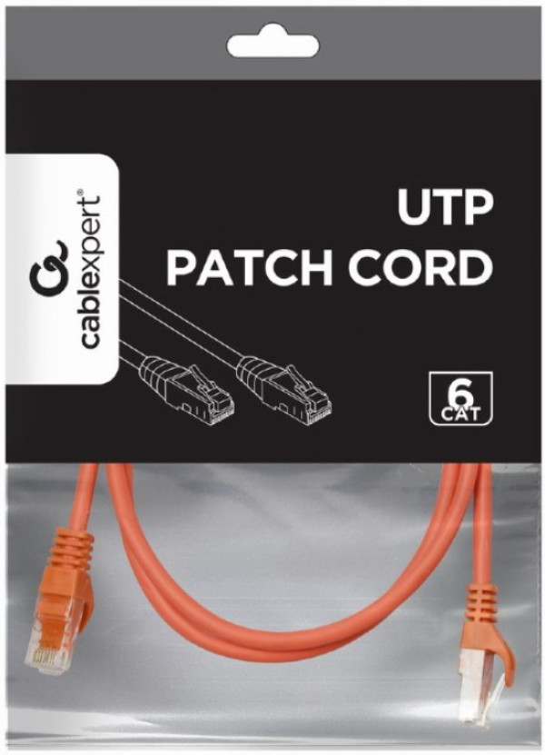 Gembird PP6U-1M/R Cat 6 UTP mrežni kabl, crveni, 1 m