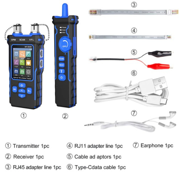 Noyafa NF-8508 kombinovani tester LAN kablova i optičkih vlakana