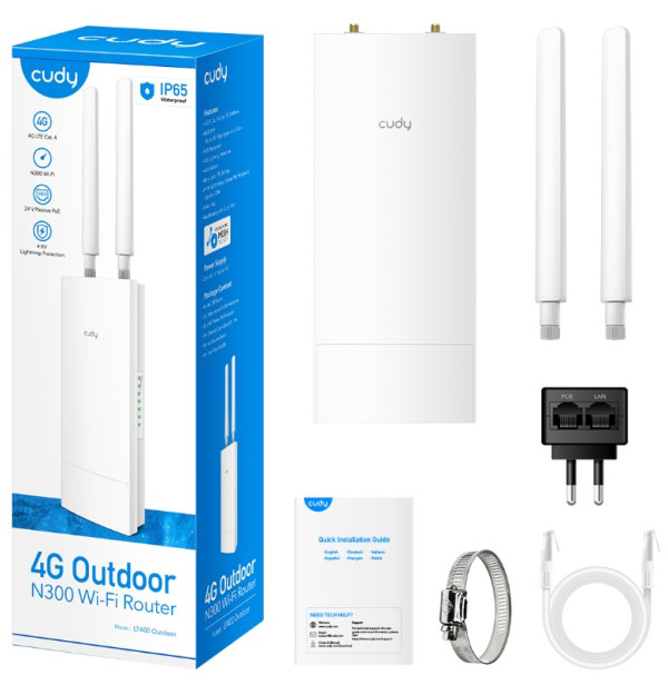 Cudy LT500 Outdoor 4G LTE AC1200 Wi-Fi 5 ruter, IP65