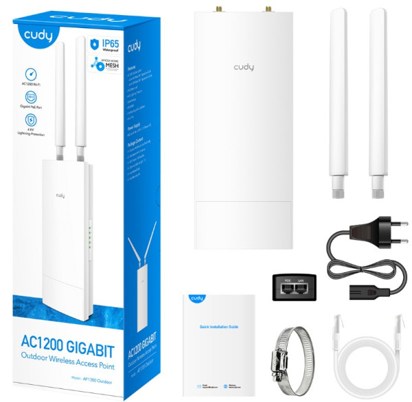 Cudy AP1300 Outdoor Wi-Fi pristupna tačka AC1200, IP65