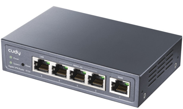 Cudy R700 Gigabit Multi-WAN VPN ruter, 5 Ethernet portova
