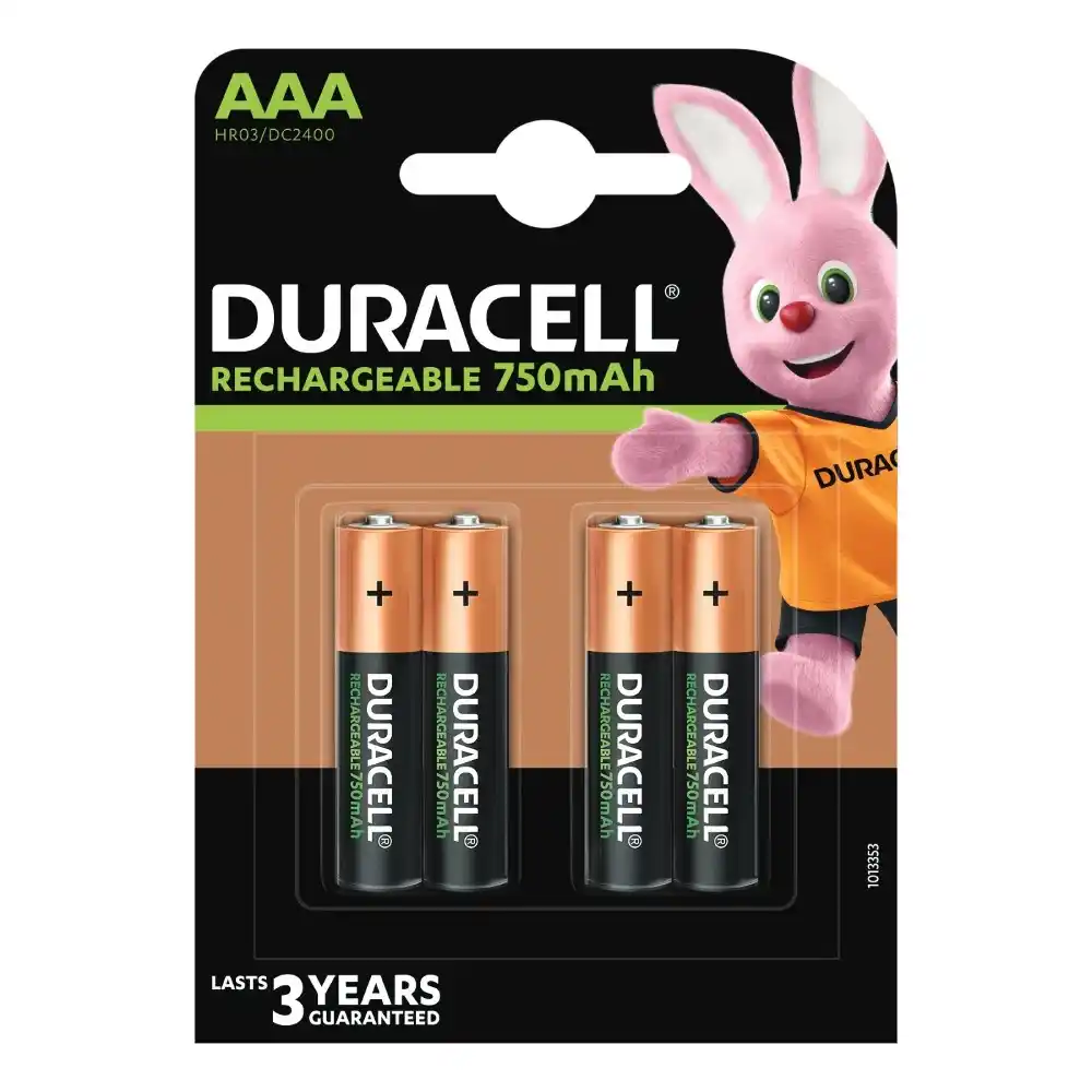 Duracell Recharge AAA HR03 750 mAh NiMH punjive baterije, PAK4 — cena po komadu