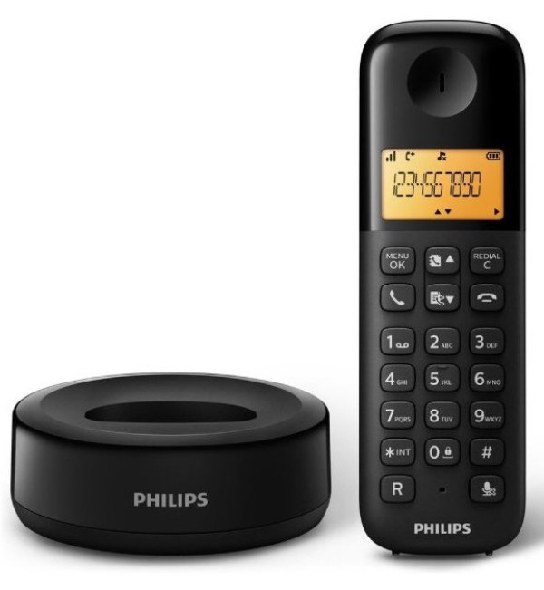Philips D1602B/53 Duo bežični telefon, 2 slušalice, 1,6" ekran