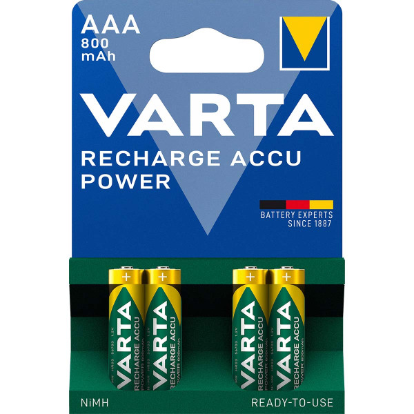 Varta Recharge Accu Power 56703 AAA HR03 NiMH 800 mAh, 4 kom.
